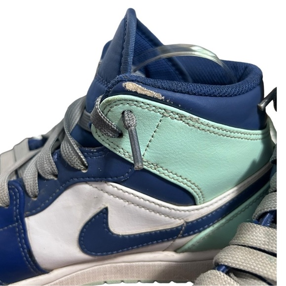 Nike Air Jordan 1 Mid "Blue Mint" Sneakers Size Men's 8.5 - Picture 8 of 13